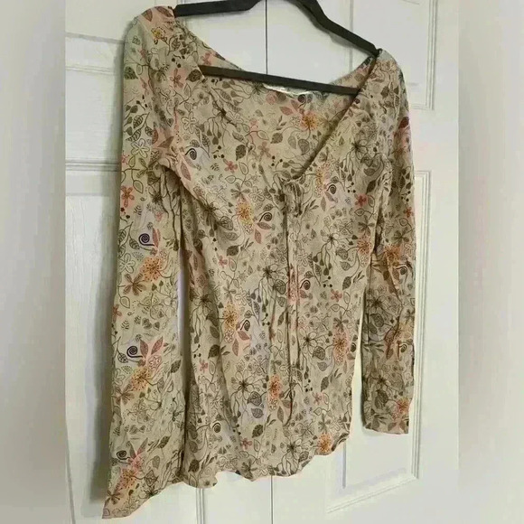 DIANE VON FURSTENBERG SILK  TIE FRONT BLOUSE SIZE 4 - Picture 2 of 5